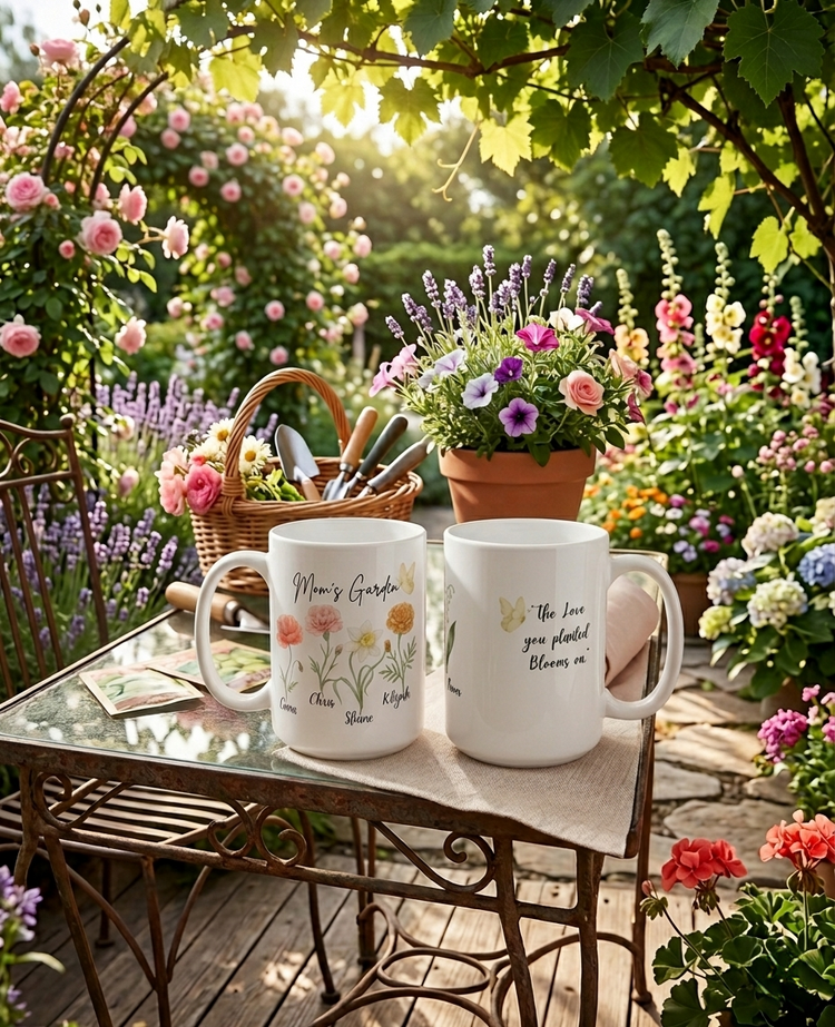 🌸 Personalized Garden Mugs