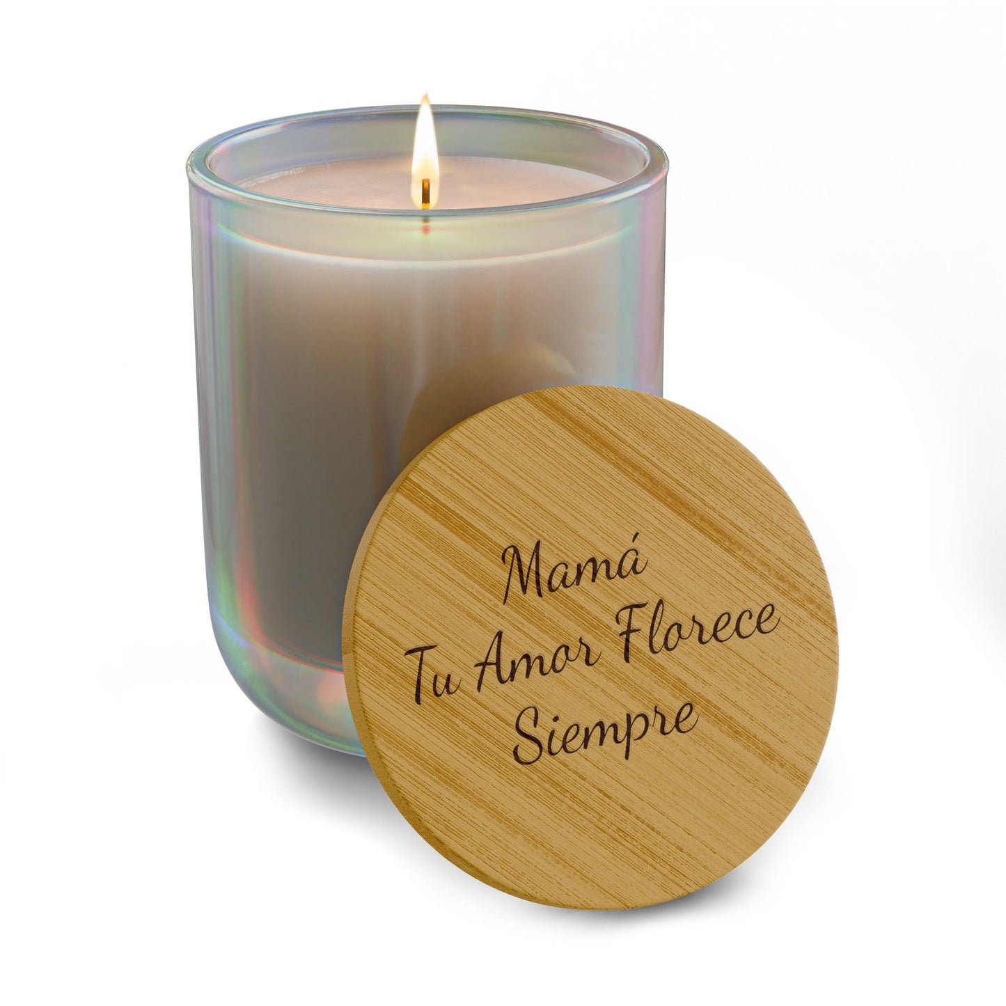 Mamá Tu Amor Florece Siempre" Engraved Keepsake Candle