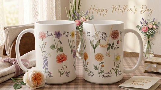 Birth Flower Month Ceramic Mug