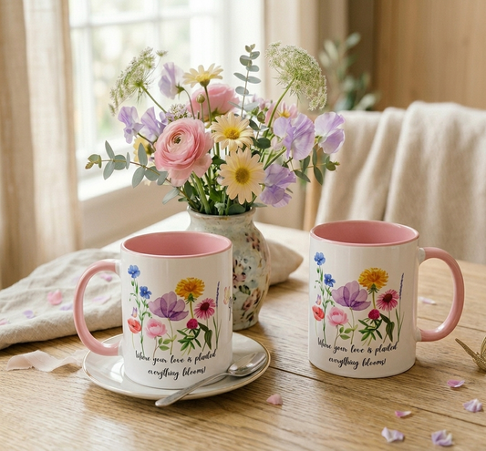 A Mother's Love Blooms- Floral Mug